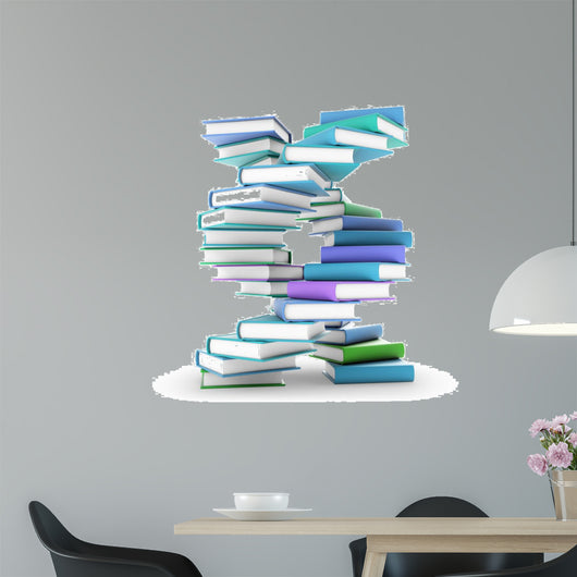 Books forming a DNA spiral