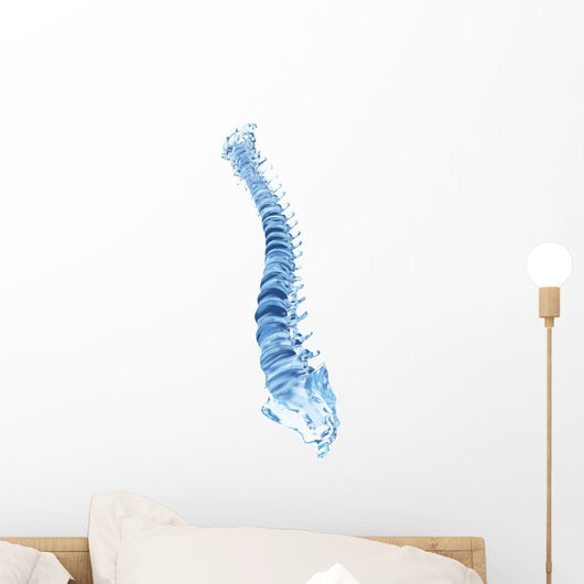 3d rendered illustration of a spine made of glass
