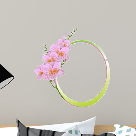 Flower frame. Flower borders, freesia