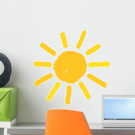 Painted sun illustration