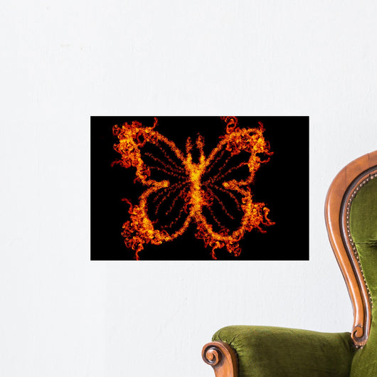 abstract fire butterfly Wall Mural