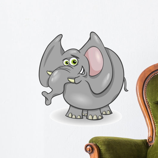 cute elephant cartoon illustration Wall Decal
