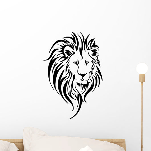 Lion Head Tattoo Vector Wall Decal