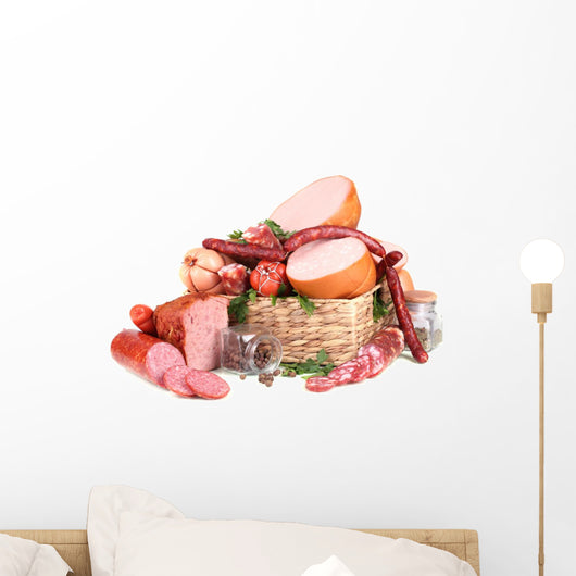 different sausages basket Wall Decal