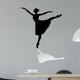 Silhouette Di Ballerina Su Sfondo Bianco