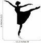 Silhouette Di Ballerina Su Sfondo Bianco