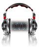 Realistic headphones with music waves Wall Decal