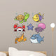 Vector illustration of Sea Animals Collection Wall Decal