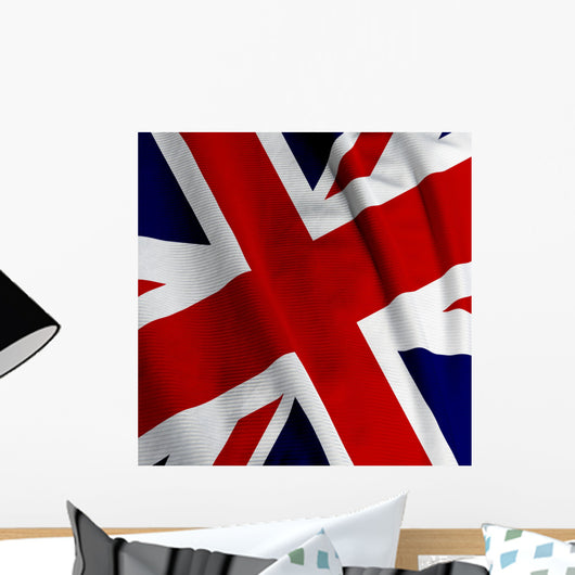 British Flag Closeup Wall Mural
