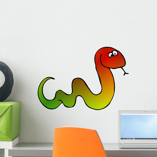 Multicolored Snake Wall Decal