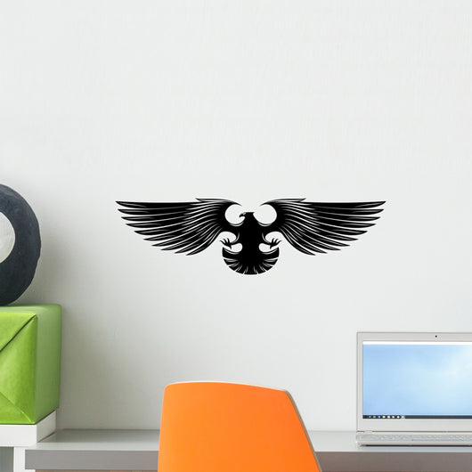 Black Heraldic Eagle Wall Decal