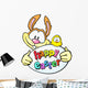 Bunny Hold Egg and Chicken - Happy Easter