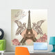 Beautiful Valentine Card With Eiffel Tower