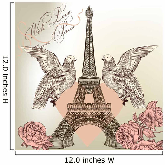 Beautiful Valentine Card With Eiffel Tower