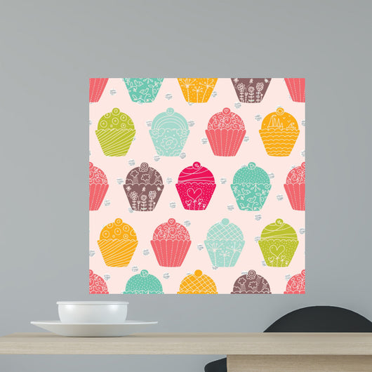 Sweet Cake Seamless Pattern Wall Decal