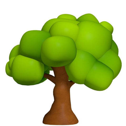 Simple Spring Cartoon Tree Wall Decal