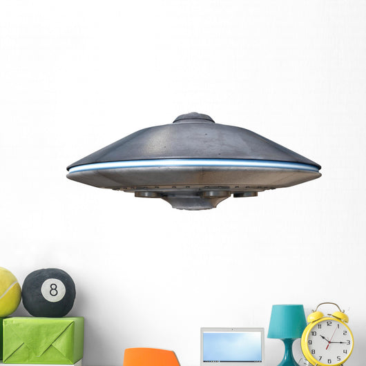 3d illustration of a flying saucer Wall Decal