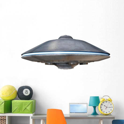3d illustration of a flying saucer Wall Decal