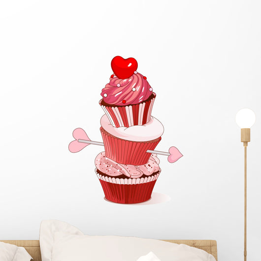 Valentine Cupcakes Wall Decal