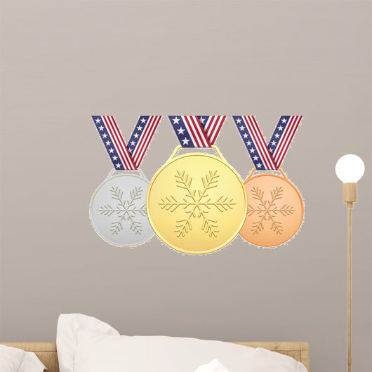 Medals with stars and stripes ribbon