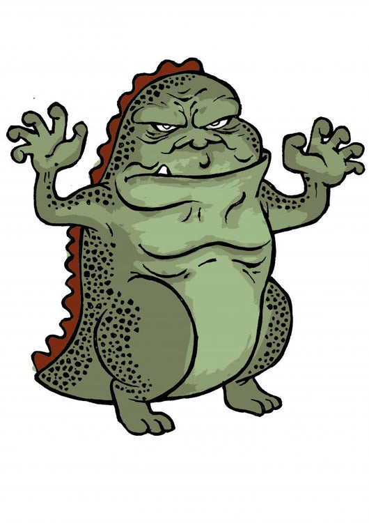 Godzilla Cartoon Wall Decal