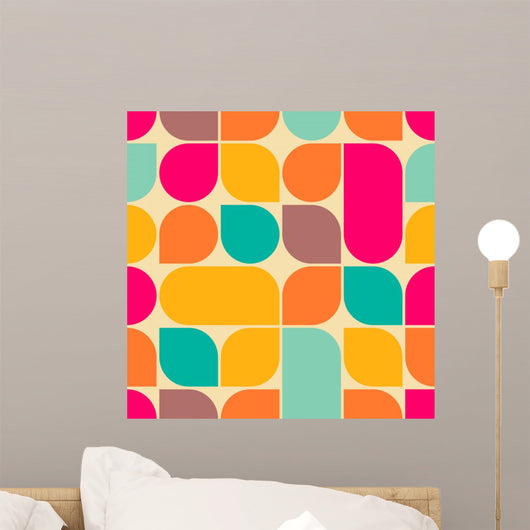 Retro Abstract Seamless Pattern Wall Decal Design 1