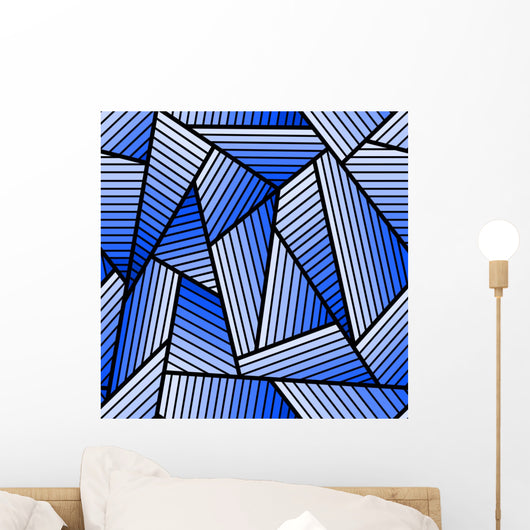 Abstract Blue Seamless Pattern Wall Decal