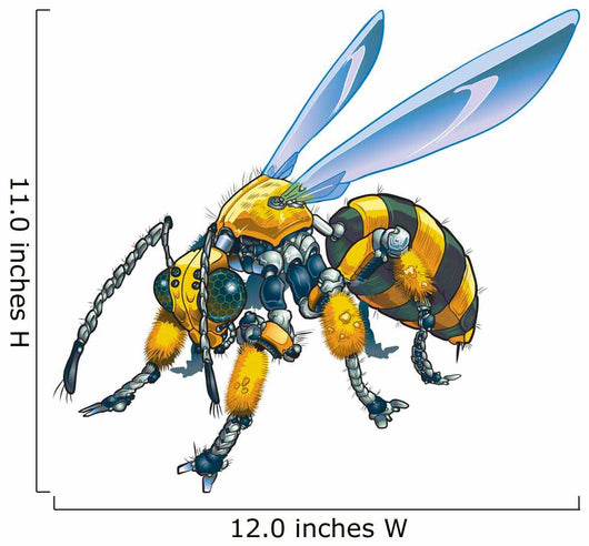 Robot Wasp Vector Clip Art Illustration