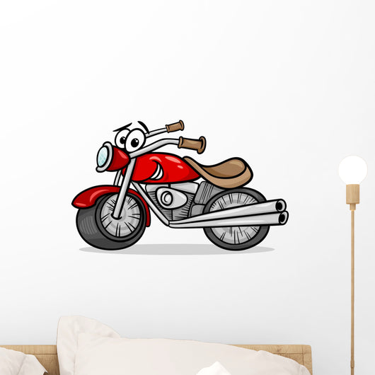 bike or chopper cartoon illustration