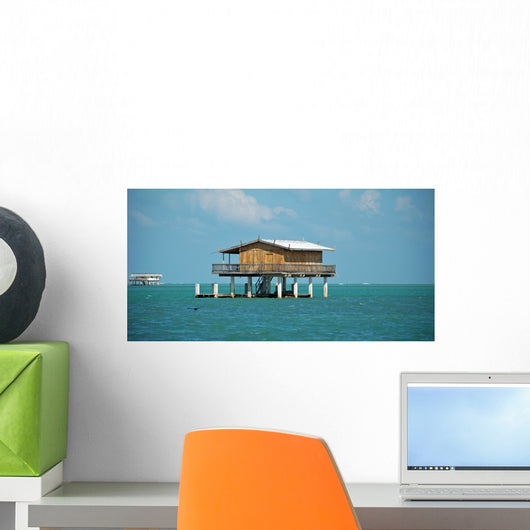 Stilt House in Stiltsville Florida off Miami Coastline Wall Mural