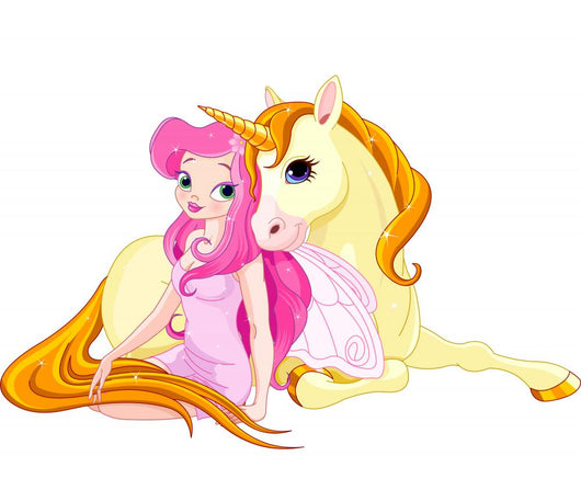 Fairy and Unicorn Wall Decal