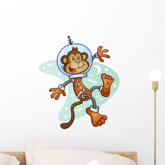 Monkey Astronaut Character in a Space Suit
