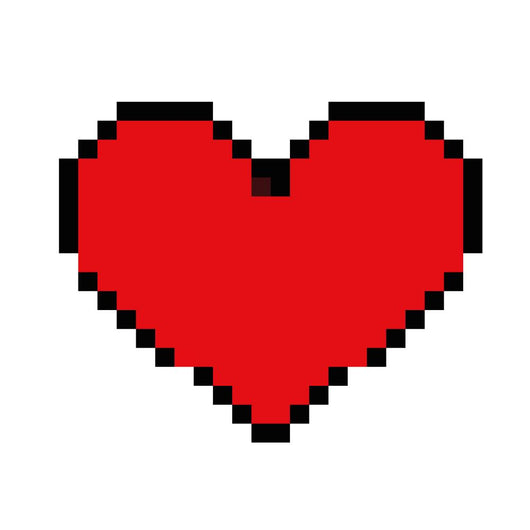 Heart Love 8 Bit Retro Vintage Style