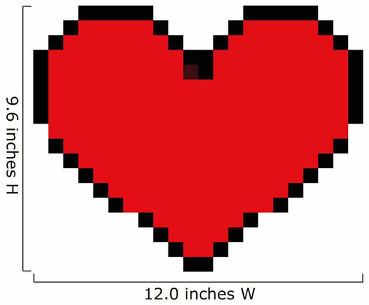 Heart Love 8 Bit Retro Vintage Style