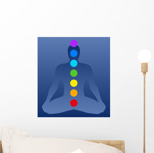 Chakras Blue Wall Decal