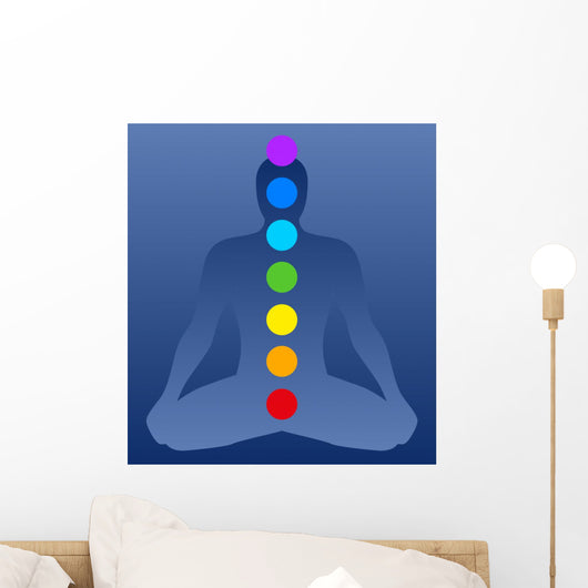 Chakras Blue Wall Decal