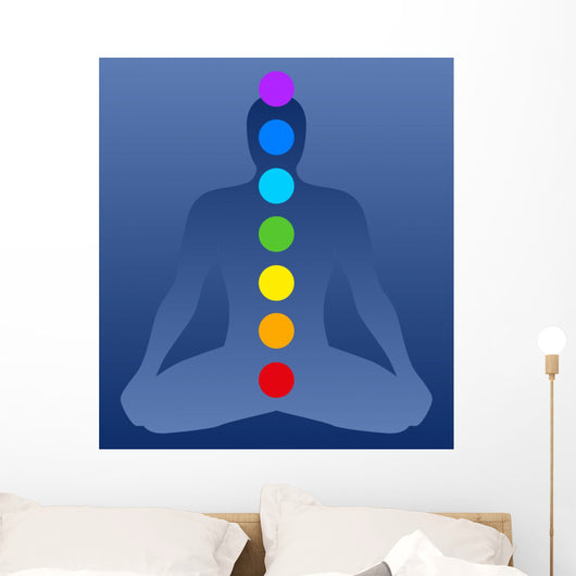 Chakras Blue Wall Decal