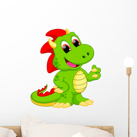 Illustration of dragon cartoon Wall Decal