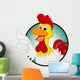 Happy cartoon chicken thumb up Wall Decal