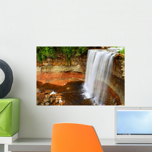 Scenic waterfall in wilderness in Ontario, Canada. Wall Mural