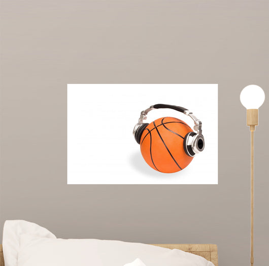 Basketball Ball and Headphones