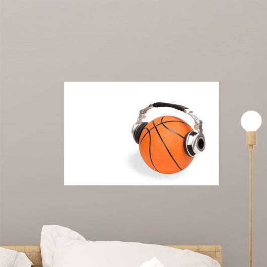 Basketball Ball and Headphones