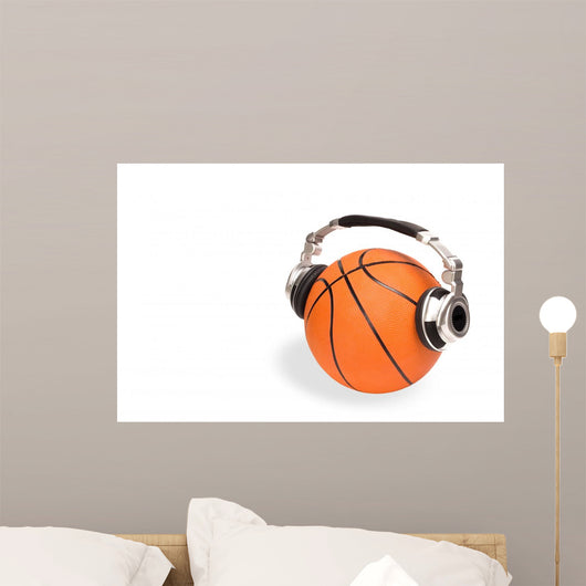 Basketball Ball and Headphones