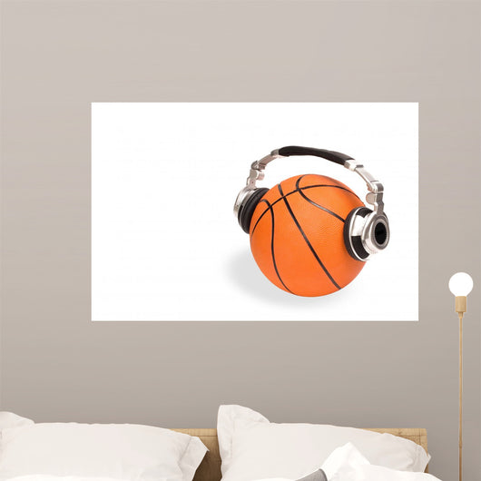 Basketball Ball and Headphones