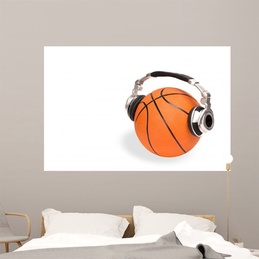Basketball Ball and Headphones