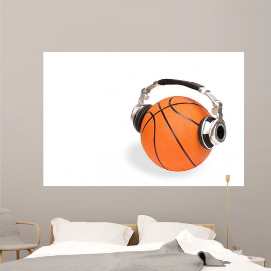 Basketball Ball and Headphones