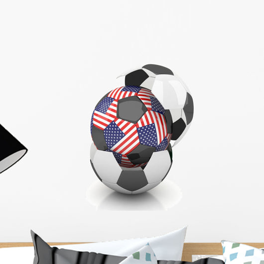 Usa Soccer Ball Isolated White Background