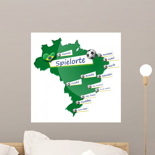 Spielorte 2014 Wall Decal