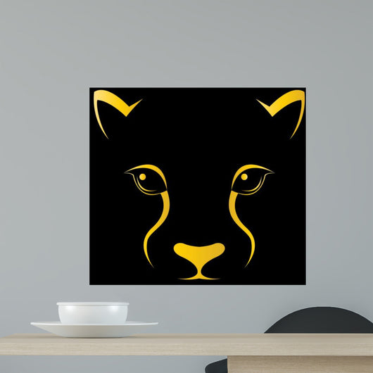 Vector image of an cheetah face