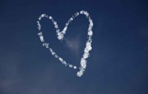 Clouds Heart Shape Wall Decal